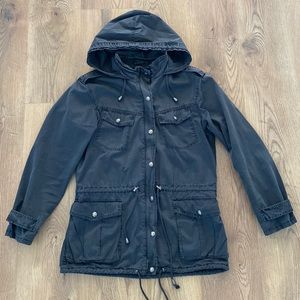 Buffalo by David Bitton Charcoal Hooded Anorak Jacket